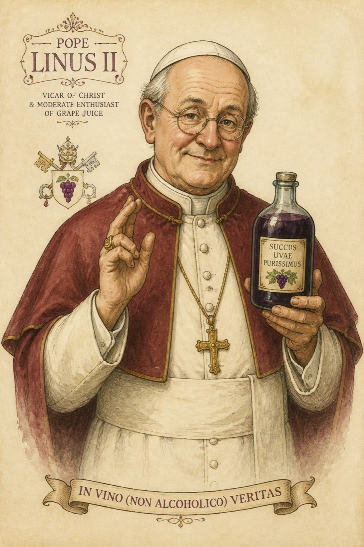 Illustrated portrait of His Holiness Pope Linus II